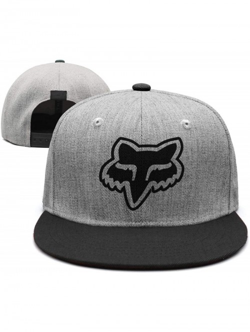 Baseball Caps Hearnsom Barred Unisex Adjustable Flat-Brim Snapback Baseball Cap Trucker Hats - Black - CA18EL0333Q $26.11