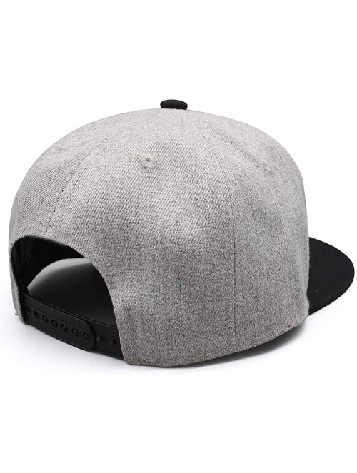 Baseball Caps Hearnsom Barred Unisex Adjustable Flat-Brim Snapback Baseball Cap Trucker Hats - Black - CA18EL0333Q $26.11