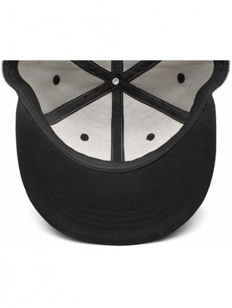 Baseball Caps Hearnsom Barred Unisex Adjustable Flat-Brim Snapback Baseball Cap Trucker Hats - Black - CA18EL0333Q $26.11