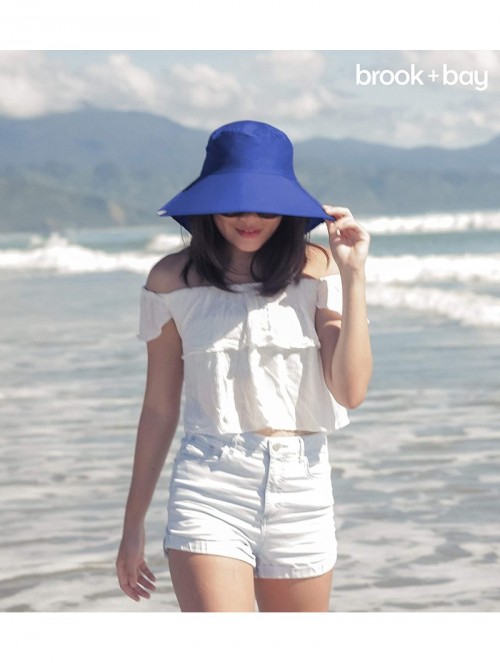 Sun Hats Outdoor Womens Sun Hat Protection - Navy Blue - Cotton With Ponytail Hole - CX18E7U0006 $17.42