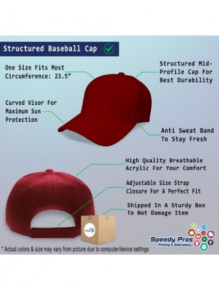 Baseball Caps Custom Baseball Cap Pink Flamingos Embroidery Acrylic Dad Hats for Men & Women - Burgundy - CA18SDZU64N $21.92