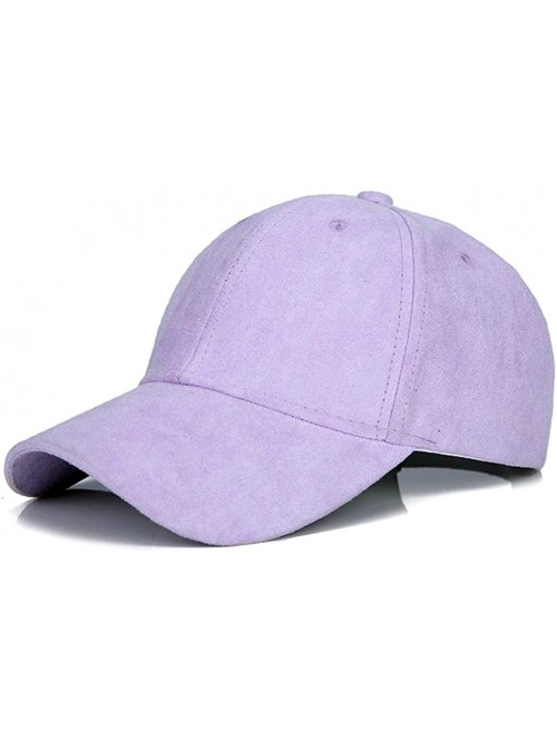 Baseball Caps Hats 2 Pack Men Women Matching Hat Baseball Cap Faux Suede Multicolor - Yellow and Purple - CE18O4A73KK $26.54