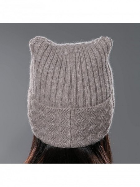 Skullies & Beanies Womens Autumn Knit Wool Hat Winter Unisex Beanie Cap Multicolor - Brown - CB12MYWQLWL $19.17