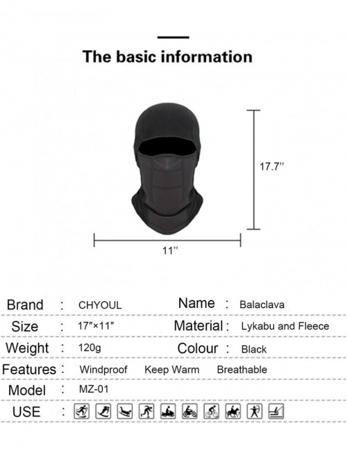 Balaclavas Balaclava - Ski Mask - Cold Weather Windproof Face Mask for Winter Sports - CE18Y6A0N2A $17.69