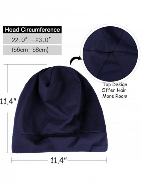 Skullies & Beanies Hair Cover Bonnet Satin Sleep Cap - Adjustable Stay on Silk Lined Slouchy Beanie for Night Sleeping Surgic...