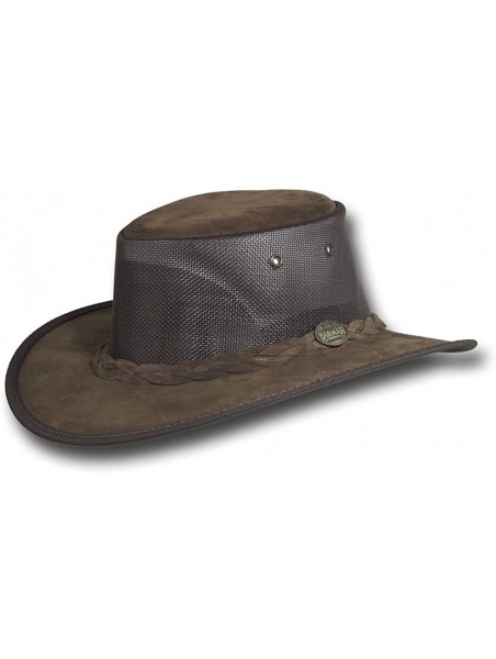 Sun Hats Foldaway Cooler Leather Hat - Item 1068 - Royal Brown - C7117R248JZ $54.52