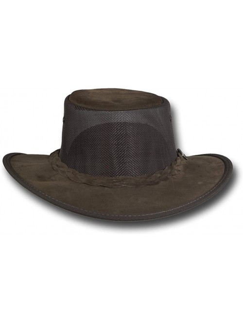 Sun Hats Foldaway Cooler Leather Hat - Item 1068 - Royal Brown - C7117R248JZ $54.52