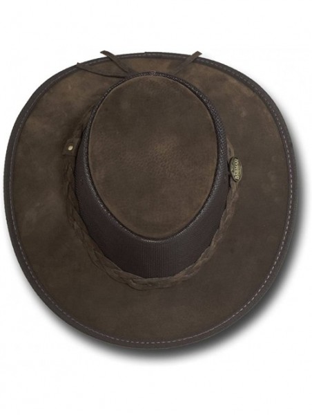 Sun Hats Foldaway Cooler Leather Hat - Item 1068 - Royal Brown - C7117R248JZ $54.52