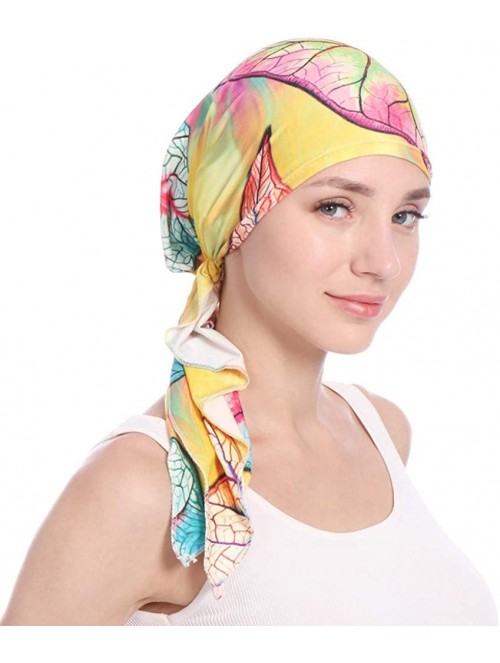 Skullies & Beanies Women Pre-Tied Head Scarves Floral Muslim Cap Turban Hat Bandana Headwrap - Style-3 - CR18SS3OINE $18.69