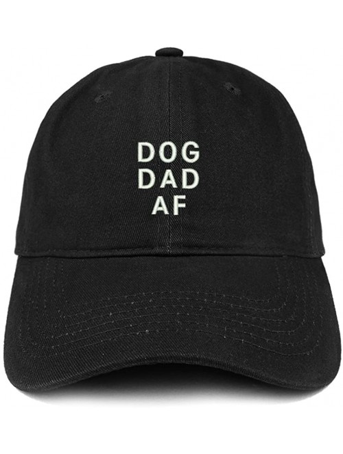 Baseball Caps Dog Dad AF Embroidered Soft Cotton Dad Hat - Black - C518EYGHIK3 $25.36