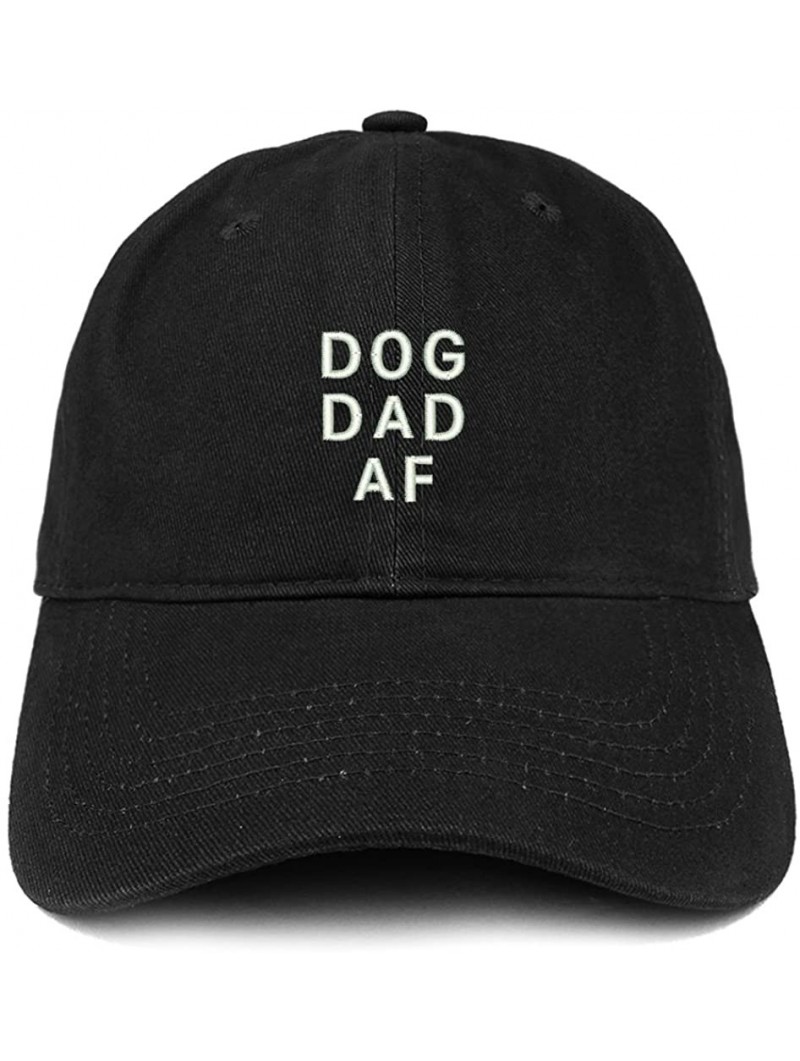 Baseball Caps Dog Dad AF Embroidered Soft Cotton Dad Hat - Black - C518EYGHIK3 $25.36