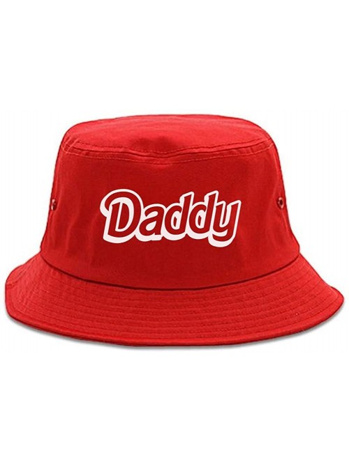 Bucket Hats Daddy Pink Bucket Hat - Red - CR18CZYDO5L $38.90