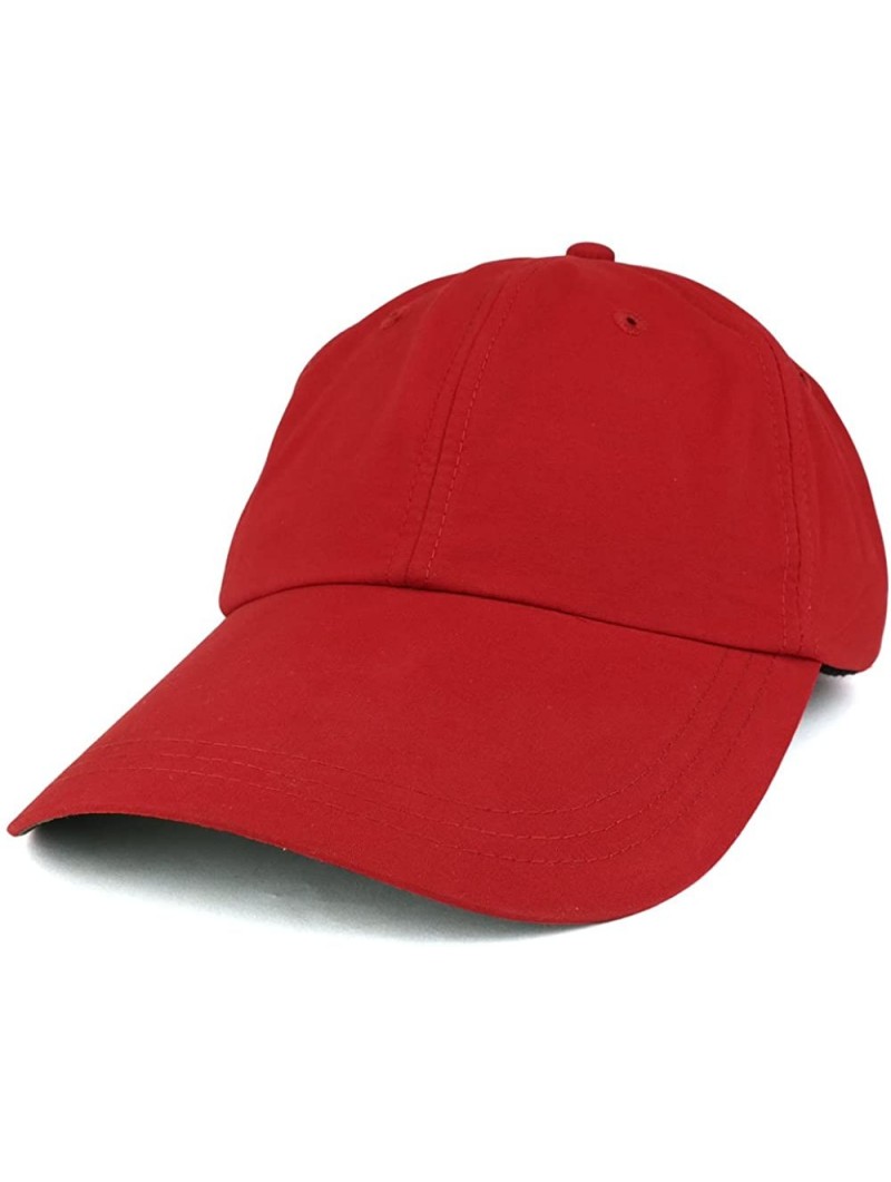 Baseball Caps Lightweight UV 50+ UPF Sunshield Long Bill Mesh Lined Cap - Red - C1182KDRYC2 $24.89