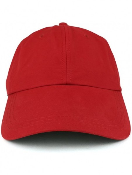 Baseball Caps Lightweight UV 50+ UPF Sunshield Long Bill Mesh Lined Cap - Red - C1182KDRYC2 $24.89