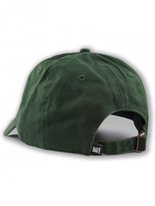 Baseball Caps Unisex Blank Washed Low Profile Cotton & Denim & Tie Dye Dad Hat Baseball Cap - Dark Green - CJ12MYS8QOC $11.74