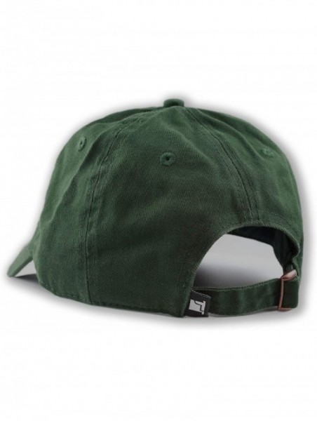 Baseball Caps Unisex Blank Washed Low Profile Cotton & Denim & Tie Dye Dad Hat Baseball Cap - Dark Green - CJ12MYS8QOC $11.74