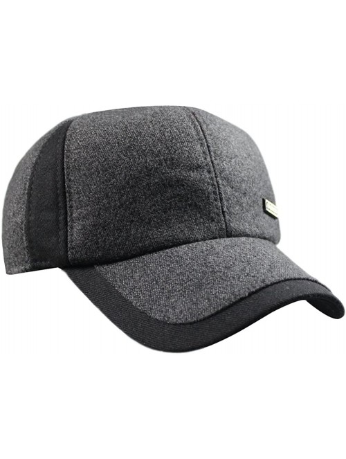 Skullies & Beanies Mens Winter Warm Fleece Lined Outdoor Sports Baseball Caps Hats with Earflaps - Gray - CX12O08Q7SR $13.35