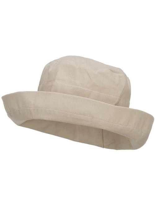 Sun Hats Women's Upturned Crushable Hat - Beige - C811YAJ4DPB $45.45