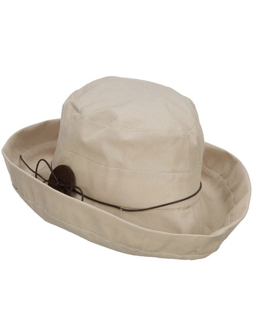 Sun Hats Women's Upturned Crushable Hat - Beige - C811YAJ4DPB $45.45