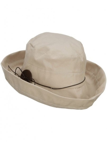 Sun Hats Women's Upturned Crushable Hat - Beige - C811YAJ4DPB $45.45