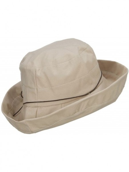 Sun Hats Women's Upturned Crushable Hat - Beige - C811YAJ4DPB $45.45