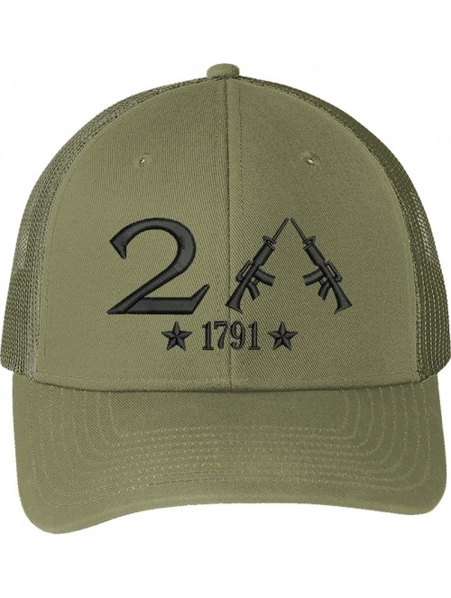 Baseball Caps Only 2nd Amendment 1791 AR15 Guns Right Freedom Embroidered One Size Fits All Structured Hats - Olive Green - C...