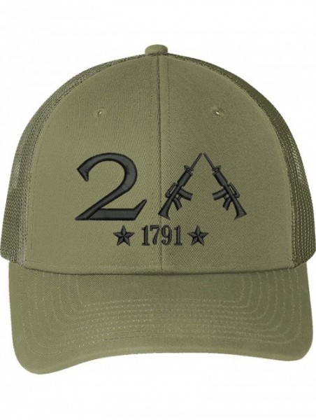 Baseball Caps Only 2nd Amendment 1791 AR15 Guns Right Freedom Embroidered One Size Fits All Structured Hats - Olive Green - C...