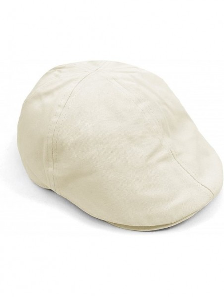 Newsboy Caps Men's Solid Colored Casual Pub Ivy Hat - Ivory - C717YTLOWC3 $11.64