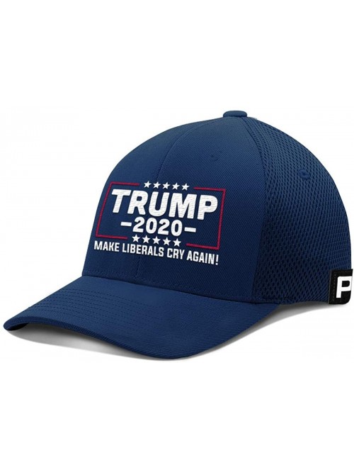 Baseball Caps Trump 2020 Hat Make Liberals Cry Again Flex Fit Baseball Cap - Navy - C918UUQOIXY $25.39