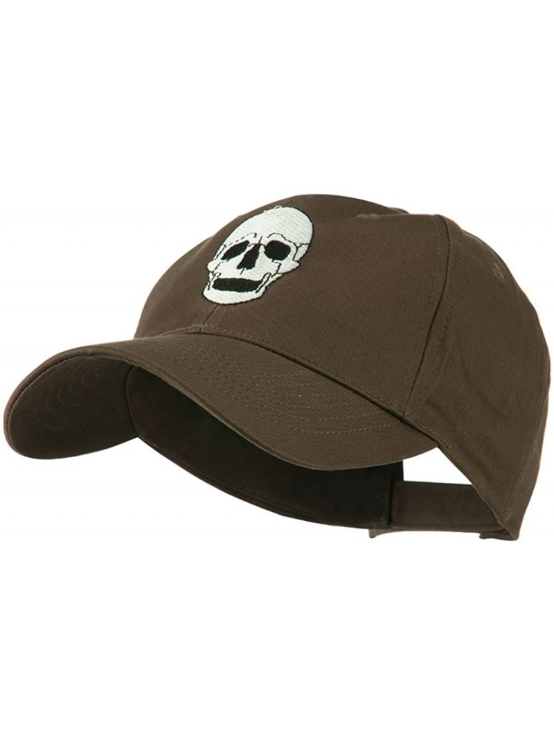 Baseball Caps Halloween Skeleton Skull Embroidered Cap - Brown - CO11GZAKJBZ $30.53