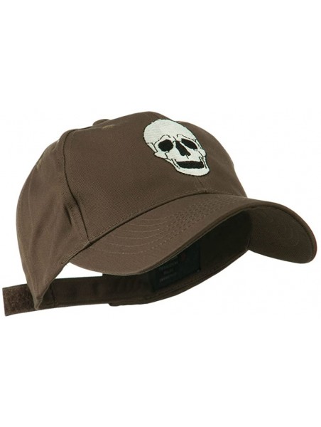 Baseball Caps Halloween Skeleton Skull Embroidered Cap - Brown - CO11GZAKJBZ $30.53