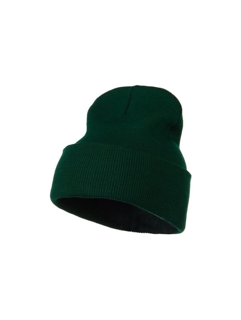 Skullies & Beanies 12 Inch Long Knitted Beanie - Green - CV110PMZ6BX $8.87