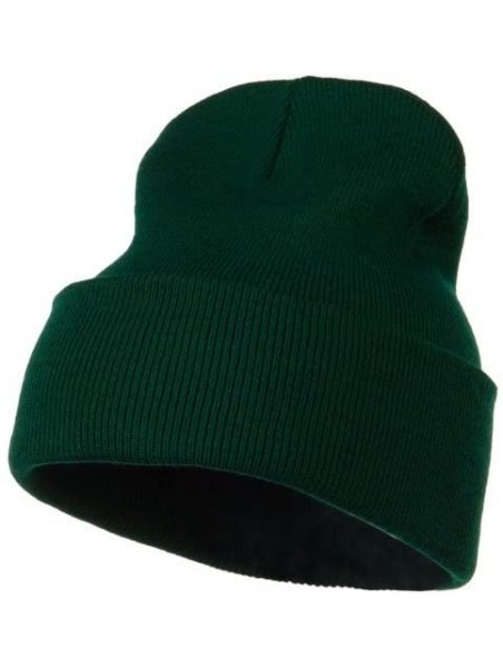 Skullies & Beanies 12 Inch Long Knitted Beanie - Green - CV110PMZ6BX $8.87