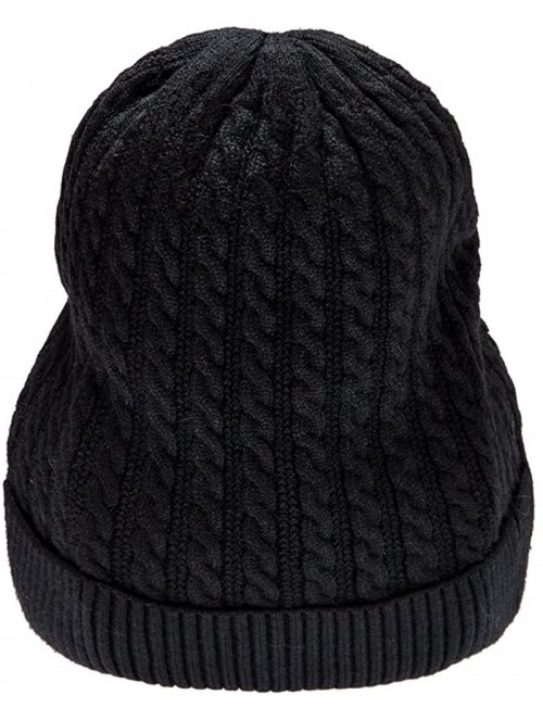 Skullies & Beanies Beanies for Small Head Cable Knit Beanie Winter Hats for Women Skull Caps for Ladies (Grey) - Black - CA18...