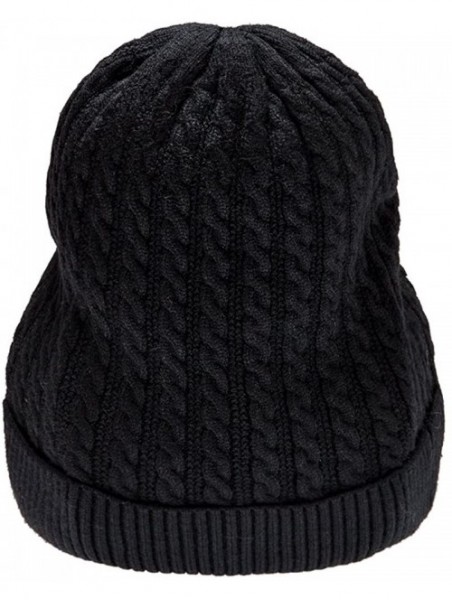 Skullies & Beanies Beanies for Small Head Cable Knit Beanie Winter Hats for Women Skull Caps for Ladies (Grey) - Black - CA18...