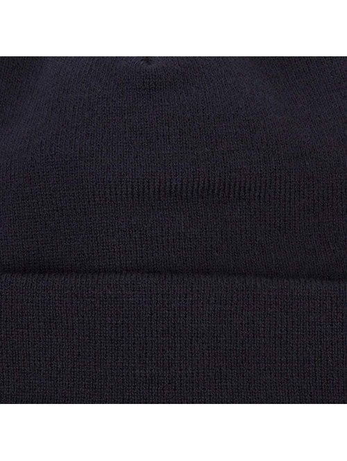 Skullies & Beanies Big Size Acrylic Long Beanies - Navy - CV18ZM9ITGC $19.24