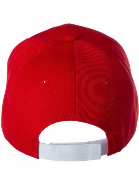 Baseball Caps Canada Maple Leaf National Canadian Pride Hat - 100% Acrylic Embroidered Cap - Red / White - CA18KZECIAK $12.38