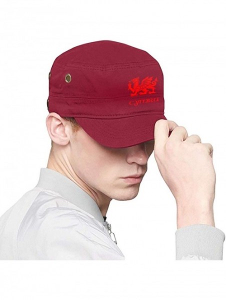 Baseball Caps Wales Welsh Dragon Yard Flag Cotton Newsboy Military Flat Top Cap- Unisex Adjustable Army Washed Cadet Cap - Re...