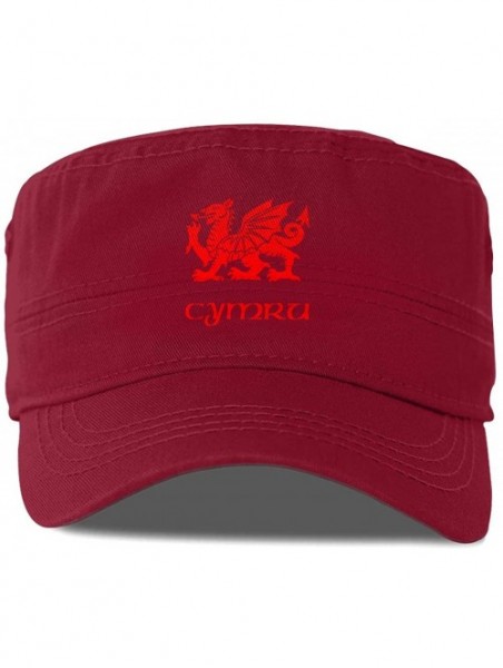 Baseball Caps Wales Welsh Dragon Yard Flag Cotton Newsboy Military Flat Top Cap- Unisex Adjustable Army Washed Cadet Cap - Re...