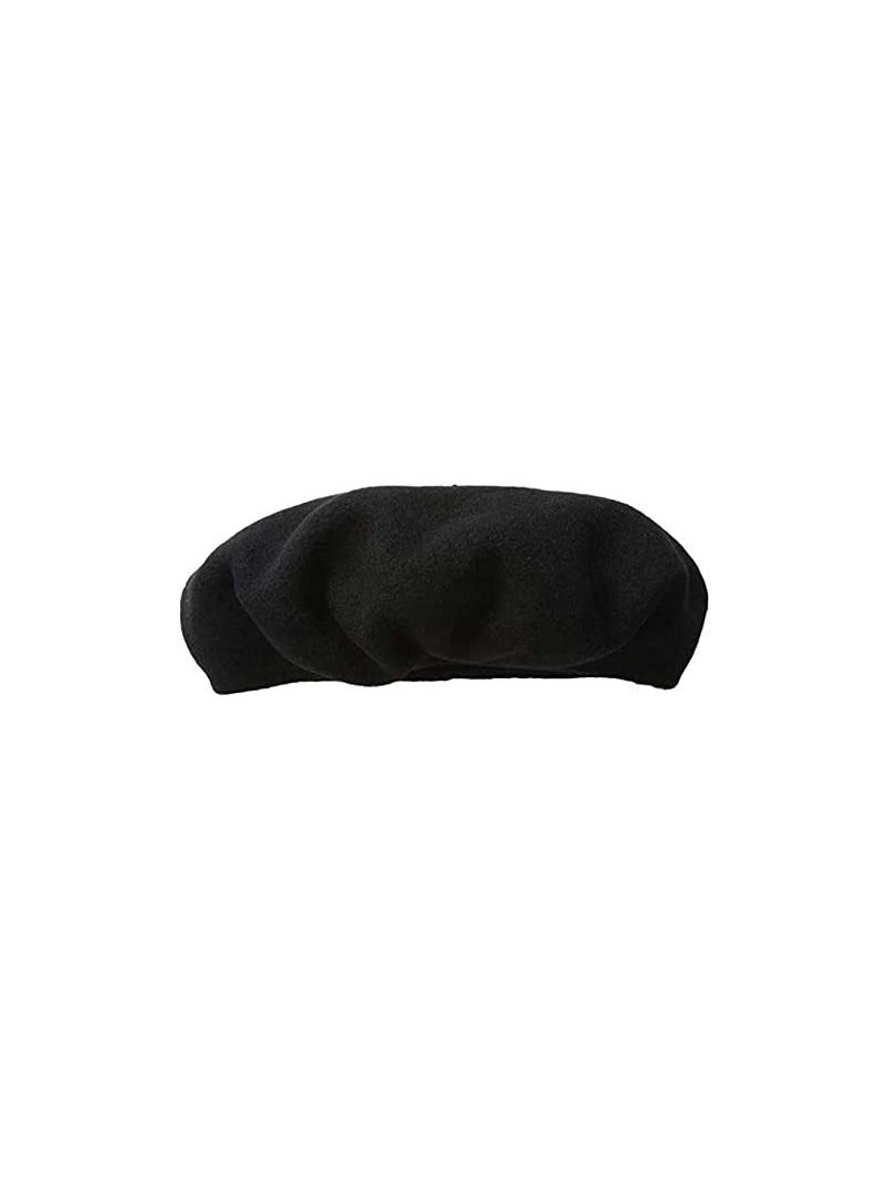 Berets Women's Scala Wool Beret - Black - CY1151A8TMB $25.49