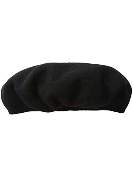 Berets Women's Scala Wool Beret - Black - CY1151A8TMB $25.49