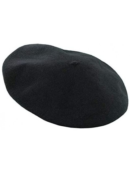 Berets Women's Scala Wool Beret - Black - CY1151A8TMB $25.49