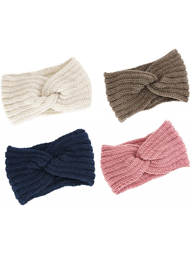 Cold Weather Headbands Women's Warm Crochet Turban Headband Bulky Crochet Twist Headwrap - B - C918LU4DNYM $15.81