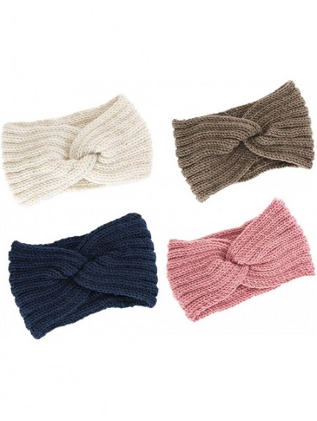 Cold Weather Headbands Women's Warm Crochet Turban Headband Bulky Crochet Twist Headwrap - B - C918LU4DNYM $15.81