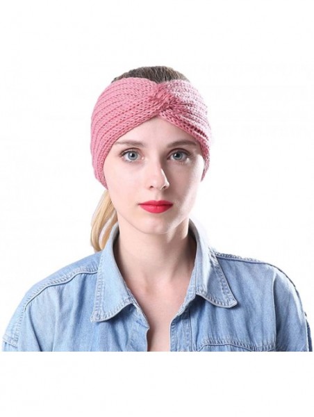 Cold Weather Headbands Women's Warm Crochet Turban Headband Bulky Crochet Twist Headwrap - B - C918LU4DNYM $15.81