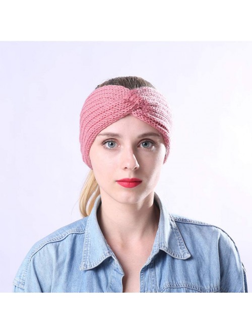 Cold Weather Headbands Women's Warm Crochet Turban Headband Bulky Crochet Twist Headwrap - B - C918LU4DNYM $15.81