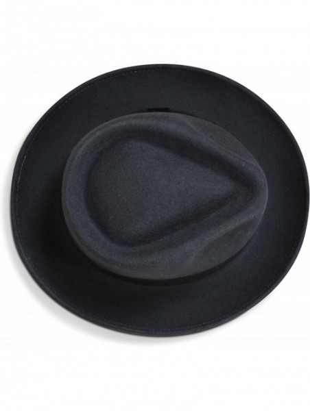 Fedoras Premium Doyle - Teardrop Fedora Hat - 100% Wool Felt - Crushable for Travel - Water Resistant - Unisex - CT182Z8IHXE ...