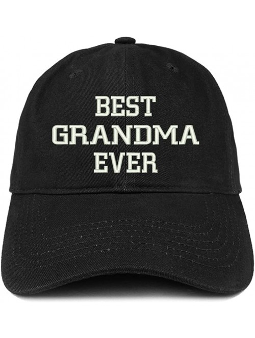Baseball Caps Best Grandma Ever Embroidered Brushed Cotton Dad Hat Cap - Black - CC185HQ62LX $26.34