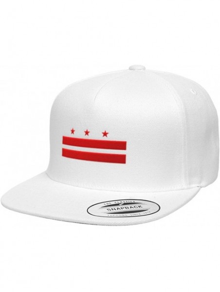 Baseball Caps Washington D.C. Official Flag Snapback Hat 6089M - White - CF180TTZAT3 $31.69