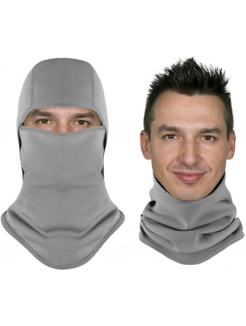 Balaclavas Balaclava Outdoor Sport Hoodie Face Warmer Thermal Windproof Hood - Gray - CA18ZSCTYYY $18.96